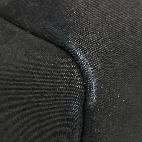 Auth HERMES Her Bag MM - Black Toile Officier Box Calf Square H Handbag - Picture 4 of 16